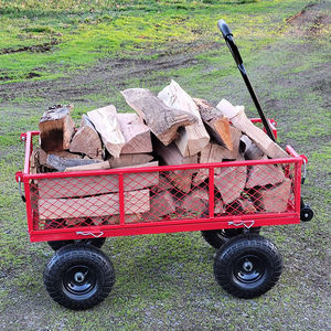 Carrello da giardino in acciaio con capacità di 800 lb 3 mc Ft contenitore a quattro ruote in acciaio rimovibile con reti laterali per utensili OEM - Product Image 6