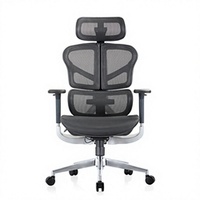 Chaise de bureau de direction de luxe sur mesure, dossier divisé, support lombaire réglable, design ergonomique pivotant, base en acier, pour hôtel