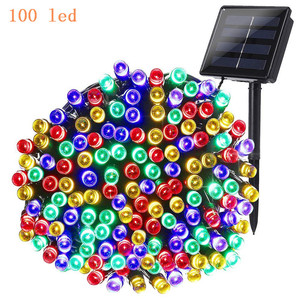 LED energía <span class=keywords><strong>Solar</strong></span> Cadena de luces de Navidad al aire libre impermeable decorativo Cadena de iluminación Multicolor opcional - Product Image 1