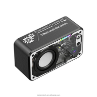 Enceinte Bluetooth portable avec lumières LED et boîtier transparent, enceintes sans fil Bluetooth 5.3 pour extérieur, prise en charge du couplage TWS