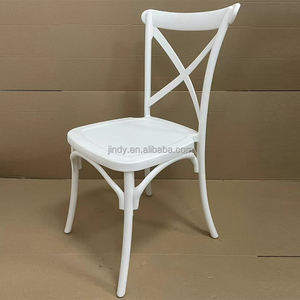Silla <span class=keywords><strong>de</strong></span> Plástico con Respaldo Cruzado para Interiores y Exteriores, Silla Apilable <span class=keywords><strong>de</strong></span> Madera para Hotel, Banquetes y Bodas - Product Image 1