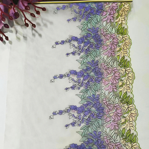 Chất lượng cao thời trang ưa thích thêu ren COLOFUL hoa ren TRIM thiết kế mới lưới vải ren cho phụ nữ quần áo - Product Image 1