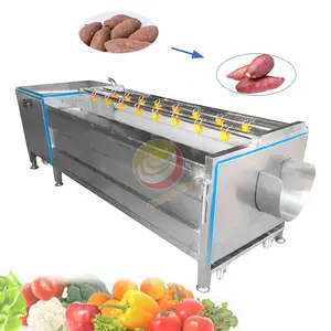 Brush Carrot Wash Equipment Seed Olive Clean Machine Drum Vegetable Fruit Washer and Peeler