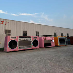 Kiosque conteneur de style rétro, modèle de voiture-restaurant, structure en acier, maison préfabriquée multifonctionnelle pour café, tendance des influenceurs - Product Image 3