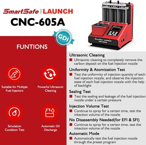 <strong>Launch</strong> CNC605A Ultrasonic GDI Injector Machine 6 Cylinders Fuel Injector Tester 220V <strong>CNC</strong>-605A - Product Image 6