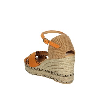 Sandali con zeppa Serraje 1043 Beige - Product Image 2