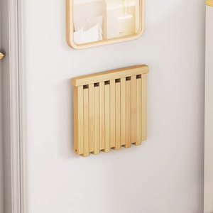 Wood Rhythm <b>Wall</b> Mounted Folding <b>Shoe</b> Bench Solid Wood Entryway Storage <b>Rack</b> Natural Color HXD0053 - Product Image 3