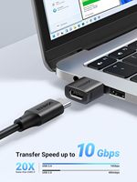 Adaptador UGREEN USB-C a USB-A, Paquete de 3, Conversor de 10 Gbps con Protección de PVC para Laptop, iPhone 17/16/15/14/13 Plus Pro Max, iPad Air Mini