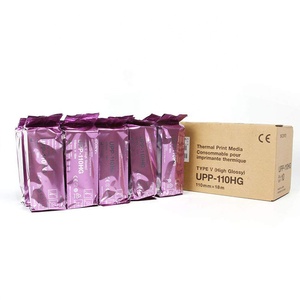 Rollo de papel térmico de alto brillo Mitsubishi A6 B W Electro ultrasonido 110mm X 18m grabación de vídeo termosensible individual - Product Image 6