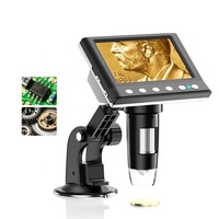 Microscopio Digital USB con Soporte de Succión, 1000X, 4.3 Pulgadas, Microscopio de Medición para Reparación de Móviles, Suministro de Fábrica