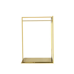 金属製の洋服店の棚店の衣服の陳列棚ステンレス鋼の金色の洋服スタンド - Product Image 5