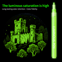 Nouvelles couleurs fluorescentes personnalisées chaudes brillent dans le noir encre lueur la nuit peau acrylique marqueur stylo lueur sombre