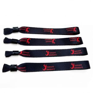 Promotional Eco Friendly Fashion Sports <b>Wrist</b> Band Event Woven Polyester Fabric Wristbands With Logo Custom - Product Image 4