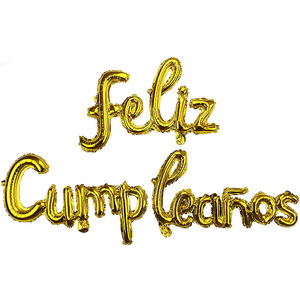 Palloncini in alluminio spagnolo-Set di lettere minuscole per scrivere "buon <span class=keywords><strong>compleanno</strong></span>"-forniture Festive per la decorazione della festa di <span class=keywords><strong>compleanno</strong></span> - Product Image 1