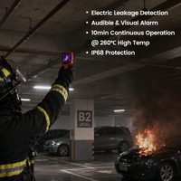 Caméra thermique de secours d'urgence, caméra thermique infrarouge portable, personnel des services d'incendie, recherche, fumée, environnement sombre