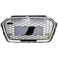 Rejilla Delantera de ABS Estilo RS3 en Negro y Plata con Diseño de Panal de Abeja para Audi A3/S3 8V Sportback 2016-2019, Nueva en Oferta
