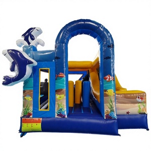 Castillo inflable acuático con tobogán, brincolín inflable para fiestas, casa de brinco para niños - Product Image 1