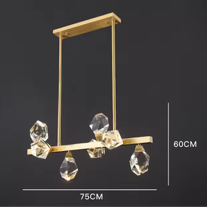<span class=keywords><strong>VEKO</strong></span> Luster Esszimmer-Kronleuchter Moderner Rechteckiger Kronleuchter Kristall-Lampe für Zuhause Exklusiv - Product Image 5