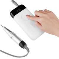Machine à ongles professionnelle portable sans balais 35000 tr/min, lime à ongles électrique rechargeable avec écran LCD en plastique