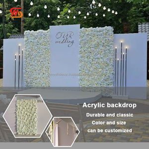 SMOOTH 5 Pcs Whole Set Pvc Panel Background <b>Stand</b> Square Acrylic <b>Backdrop</b> For <b>Wedding</b> Decoration - Product Image 4