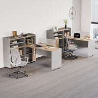 Bureau de direction moderne en bois durable, facile à assembler, avec tiroir, design ergonomique de luxe