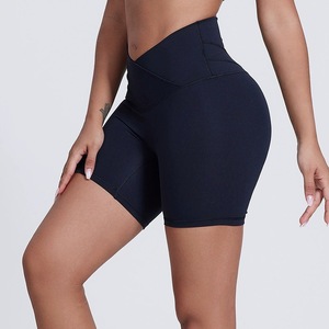 Pantalones cortos de Yoga para levantamiento de cadera de melocotón para Mujeres Europeas americanas, pantalones elásticos de cintura alta para correr, pantalones ajustados sin vergüenza - Product Image 6