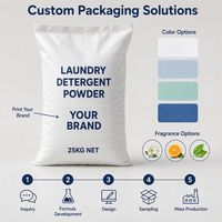 Deterjen Bubuk Cuci Pakaian 25kg, Busa Melimpah, Konsentrat, Aroma Lemon, untuk Distributor Afrika Barat dengan Harga Pabrik