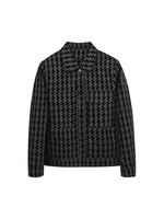 Manteau à carreaux pour homme, printemps et automne, style tendance haut de gamme, coupe ajustée, veste à revers pour homme