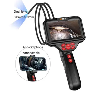 QBH 5.0'' Tela LCD HD Digital Boroscópio portátil IP67 Câmera de inspeção de esgoto Cobra à prova d'água com 8 luzes LED