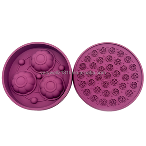 2025ชามซิลิโคนป้อนอาหารสุนัขแบบ3 in 1แบบช้ามีสไตล์หรูหรามีความทนทานแผ่นรองเลียแม่พิมพ์อบสัตว์เลี้ยงแบบทึบ - Product Image 4