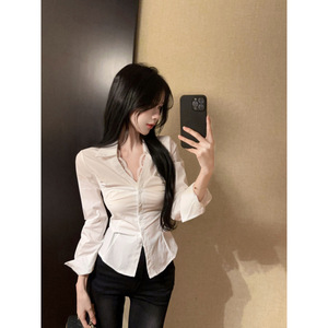 Modello 7937 Camicia Sexy a Maniche Lunghe in Fibra <span class=keywords><strong>di</strong></span> Poliestere con Pizzo per Donna, Top <span class=keywords><strong>di</strong></span> Design Pure Desire per Ragazze - Product Image 2