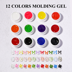 HONEY GIRL Gel texturé 3D Transparent Semi Solide Moulage Sculpture Sculpture Frottant Tremper Miroir Poudre No Wipe 4 1 Nail Art Gel - Product Image 4