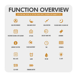 Montre Skmei 2194 avec boussole musulmane, rappel de prière, indication de la direction de la Mecque et de la <span class=keywords><strong>Kaaba</strong></span>, montre numérique Azan - Product Image 2