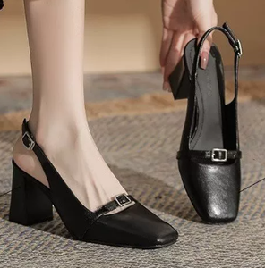 New Arrival Light Weight Summer Anti-slippery Square <strong>Toe</strong> <strong>Sandals</strong> for <strong>Women</strong> Shock Resistant Hard Wearing Thick Heel Outdoor <strong>s</strong> - Product Image 3