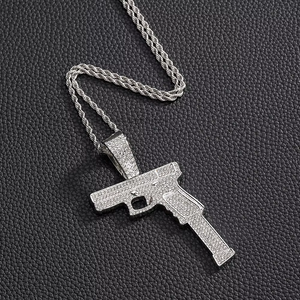 Colgante de Pistola Subfusil UZI para Hombre, Joyería Punk Hip Hop Cool Popular en el Medio Oriente - Product Image 2