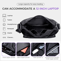 Business Leather Crossbody Bag Men Genuine Cowhide Leather 12 Inch Laptop Messenger Shoulder Bag YKK Zipper Water Resistant