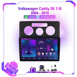 Autoradio Android pour Volkswagen <span class=keywords><strong>Caddy</strong></span> 2K 3 III 2004-2010, lecteur multimédia de voiture, navigation GPS, Carplay, vidéo, stéréo 2din, DVD - Product Image 2