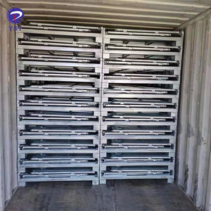 Endüstriyel istifleme depo katlanabilir katlanabilir Metal depolama kutusu çelik palet kutu - Product Image 6