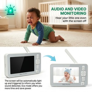 KT724T 2.4G 5G Dual Band WiFi Baby Monitor 7 inch 720P HD Screen 6000mAh Wireless Audio Video Baby Intercom PTZ Camera App - Product Image 2