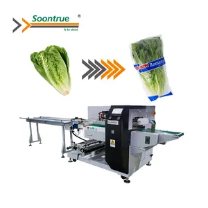 automatic high speed vegetable lettuce carrot sweet corn flow wrapper horizontal packing machine manufacturers