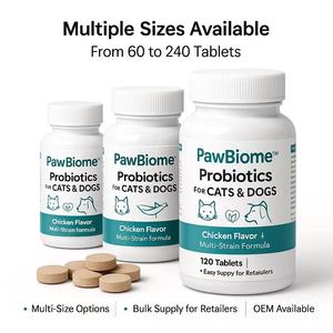 Supplément en poudre d'huile de poisson probiotique pour chiens et chats OEM, absorption rapide, soutien immunitaire, soulage les flatulences et les ballonnements, santé digestive - Product Image 1