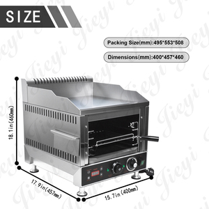 <span class=keywords><strong>Horno</strong></span> <span class=keywords><strong>El</strong></span>éctrico Comercial de Encimera de Acero Inoxidable, Calentador de Alimentos de Calentamiento Rápido y Parrilla con Temporizador y Temperatura para Hamburguesas, Panadería y <span class=keywords><strong>Cafetería</strong></span> - Product Image 5