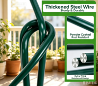 Support de plante en spirale grimpante en métal vert personnalisé tire-bouchon piquets Pots de fleurs d'intérieur et jardinières pour travaux de jardinage