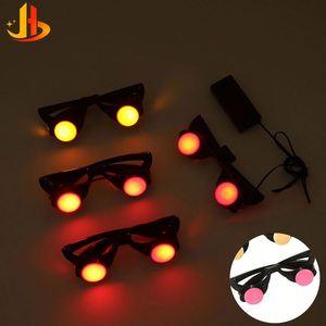 Disfraces de Halloween de Estilo Europeo Americano, Varios Modelos, Gafas de Payaso, Trajes de la Parca con Ojos Rojos, Plástico Brillante - Product Image 2