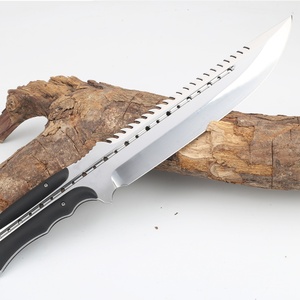 Cuchillo de Camping Personalizable OEM HK LS093 Ultramarine de Hoja Fija de Acero Inoxidable con Mango G10 de 27CM para Supervivencia al Aire Libre y Uso Táctico DIY - Product Image 1