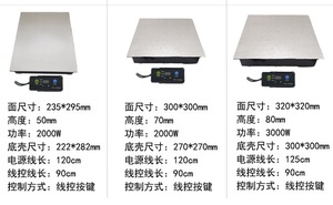 Table de cuisson à <span class=keywords><strong>induction</strong></span> invisible <span class=keywords><strong>3</strong></span> zones, design élégant, puissance totale de 4000 W, intégrée, commande tactile, minuterie et fonctions de sécurité - Product Image 5