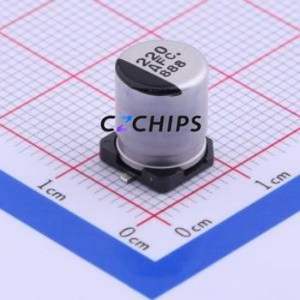 ตัวเก็บประจุอิเล็กโทรไลต์อะลูมิเนียมแบบ SMD รุ่น EEEFC1A221AP, ขนาด D8xL10.2 มม. ความจุ 220uF ค่าความคลาดเคลื่อน 20% แรงดันไฟฟ้า 10V กระแสไฟฟ้า 337.5mA-120Hz - Product Image 1