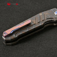 Couteau pliant personnalisé DIY OEM, lame M390, manche en titane, outils tactiques de survie, de chasse, de camping, multifonctionnels, EDC