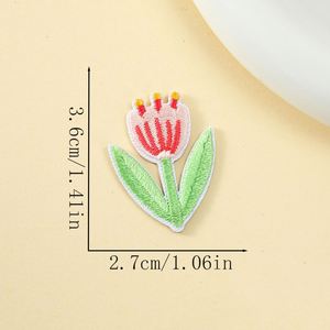 Parches Termoadhesivos/de Pegatina, Mini, Bordados, Lindos, Varios Tipos de Flores, Tulipán, Margarita, para Decorar Ropa, Bolsos y Zapatos - Product Image 5