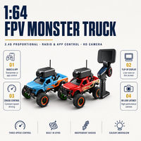 Modèle 6407 1:64 Caméra RC Monster Truck FPV 2.4GHz Télécommande 9.75cm 8+ Ans Chargeur 720P HD Intérieur-Extérieur Expert